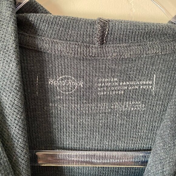 Hard Rock Hotel Lake Tahoe Blue Hooded Long sleeve Thermal Tee Medium - Picture 4 of 5